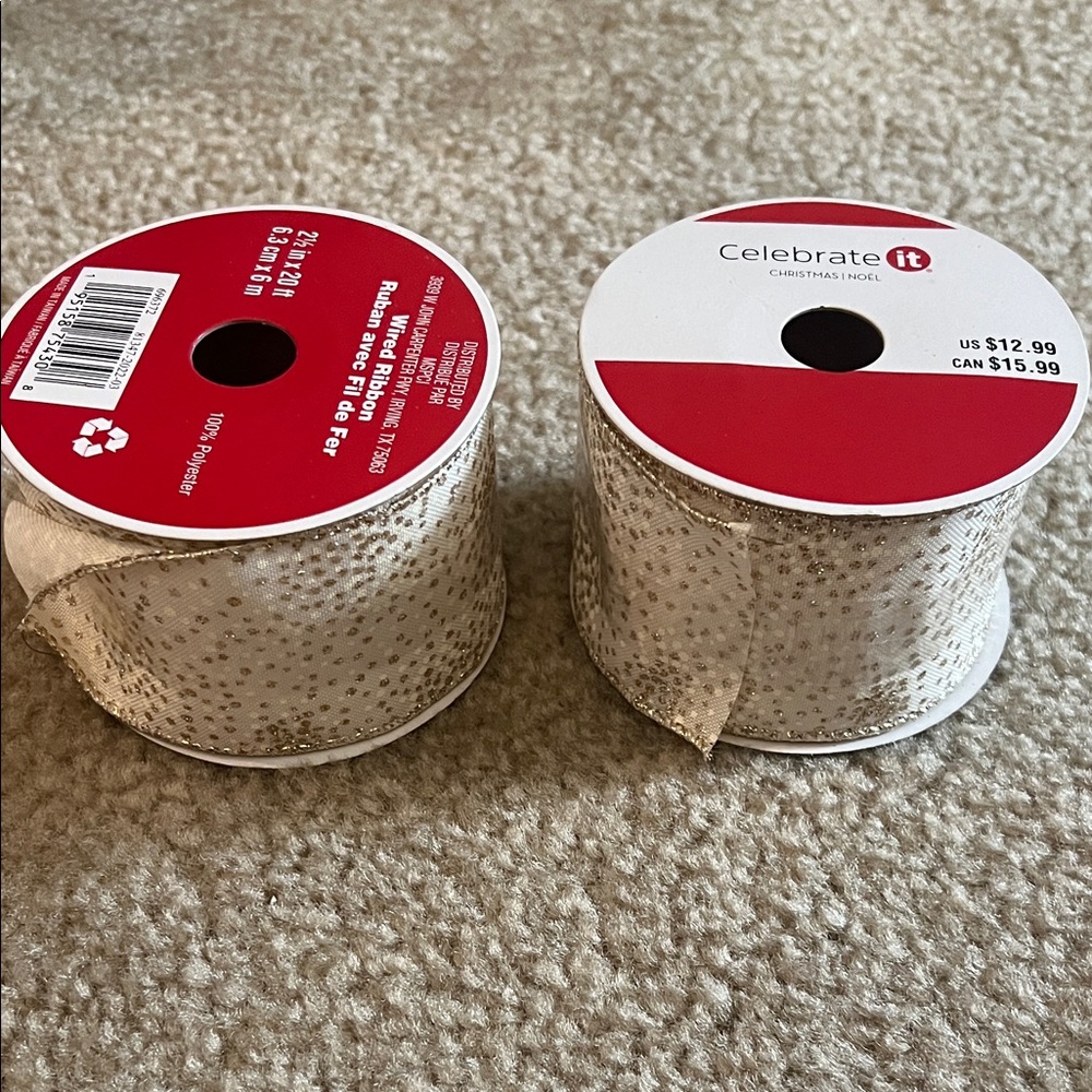 NWT! Celebrate It Gold Ribbon for Home Party Supplies